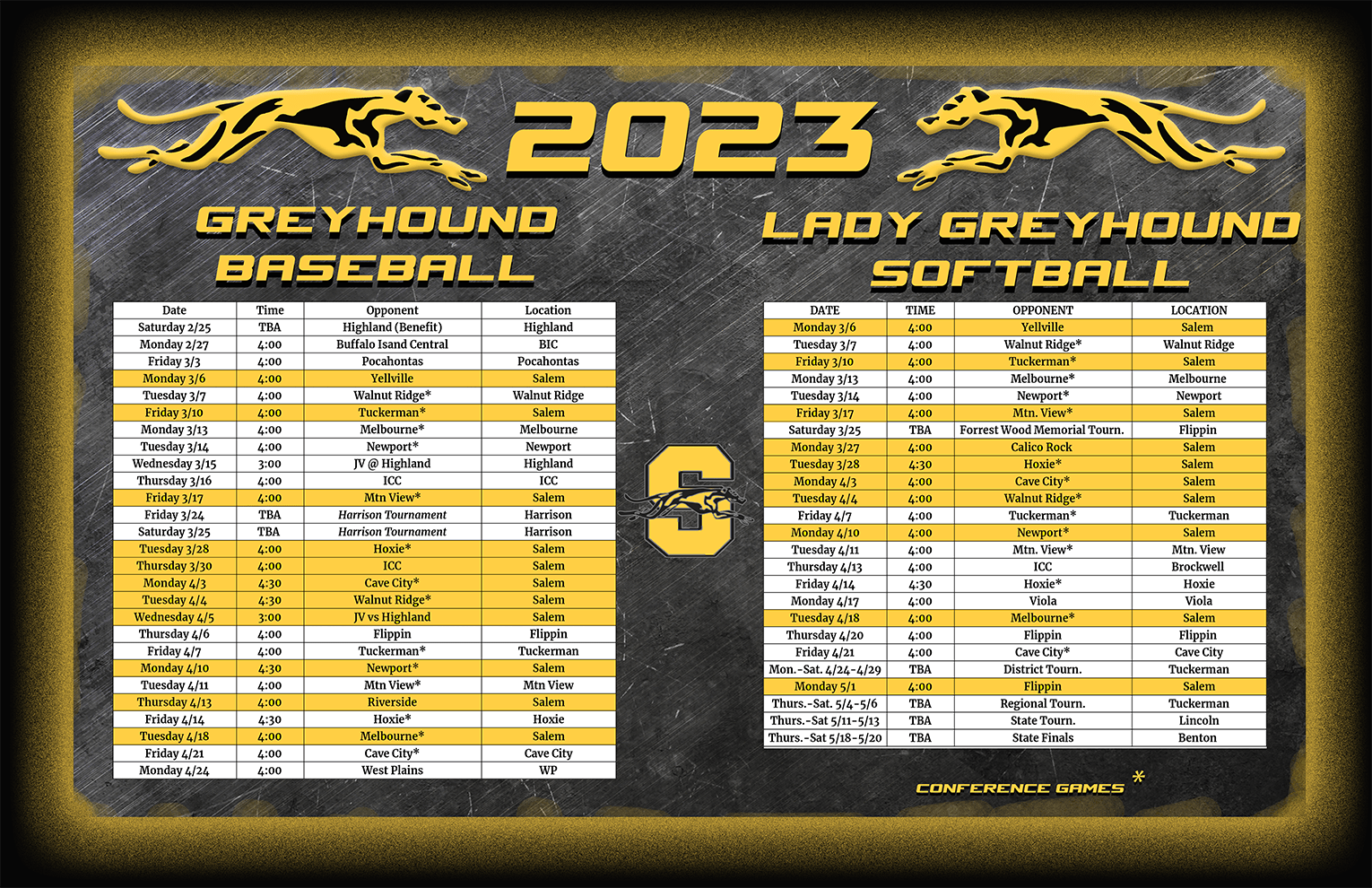 2023 Baseball Schedule